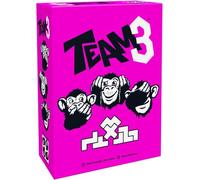 Brain Games - TEAM3 Rose - Jeu Coopératif pour 3 à 6 Joueurs - Reconstituez Une Structure Imposée avec des Joueurs Muet, Sourd et Aveugle - Dès 14 Ans - 30 Min