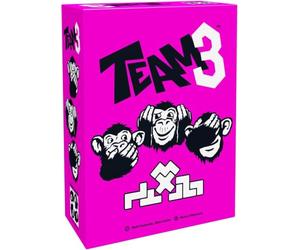 Brain Games - TEAM3 Rose - Jeu Coopératif pour 3 à 6 Joueurs - Reconstituez Une Structure Imposée avec des Joueurs Muet, Sourd et Aveugle - Dès 14 Ans - 30 Min