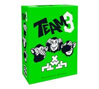 Brain Games - TEAM3 Vert - Jeu Coopératif pour 3 à 6 Joueurs - Reconstituez Une Structure Imposée avec des Joueurs Muet, Sourd et Aveugle - Dès 14 Ans - 30 Min