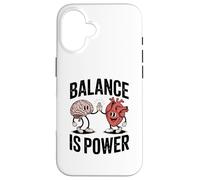 Brain Heart Hi-Five Emotional Intelligence Balance Is Power Coque pour iPhone 16