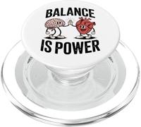 Brain Heart Hi-Five Emotional Intelligence Balance Is Power PopSockets PopGrip pour MagSafe