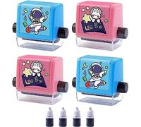 Brain Improvement Device for Kids, Math Roller Stamp for Addition Subtraction Multiplication Division, Roller Digital Teaching Stamp for Within 100 Math Practice (4Pcs)