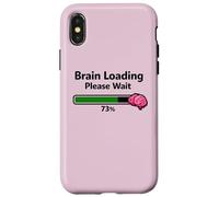 Brain Loading Please Wait Funny Low Battery Humour Graphic Coque pour iPhone X/XS