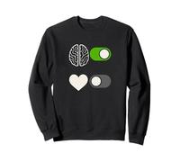 Brain Logic over Emotion Off sur un design minimaliste de style nerd Sweatshirt