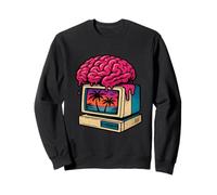 Brain Melting sur Ordinateur rétro Sunset Palms Sweatshirt
