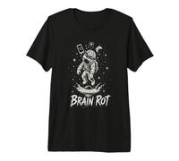 Brain Rot Astronaute Graphic Surreal Space Gamer Meme Cadeau T-Shirt Haut de Gamme