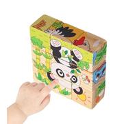 Brain Teaser Puzzle, Wooden Cube Early Learning Toy, Educational Puzzles Interactive Logic Game, for Kids Boys Girls Classroom School Bedroom Playroom Kindergarten Preschool for Daily Study