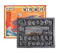 Brain Teaser Puzzles, Metal Wire Puzzle Set, Unlock Interlock Game, Kids Learning Toys, Puzzle Toys for Family, Logic Puzzle Games for Adults and Children, Metal Brain Game Set for Gatherings