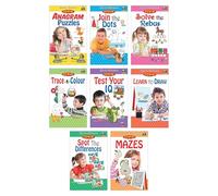 Brain Teasers For Kids | Anagram Puzzles, Join the Dots, Mazes & more | Set of 8 Books