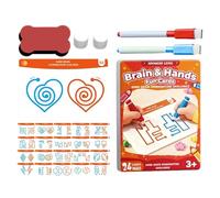 Brain Training Cards - Educational Logic Learning Toy | 20 Pieces Brain Training Range Cards | for Hand Coordination Left and Right Mind Development, Parent-Child Interaction Game