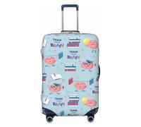 Brain Training Housses de bagages de voyage élastiques pour valises de protection pour bagages de 45 à 32 cm, Noir, CH