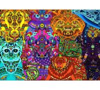 Brain Tree - Tribal Animals 1000 Piece Puzzle for Adults: With Droplet Technology for Anti Glare & Soft Touch