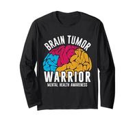 Brain Tumor Warrior Mental Health Awareness Women Men Kids Manche Longue