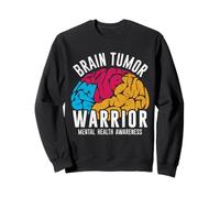 Brain Tumor Warrior Mental Health Awareness Women Men Kids Sweatshirt