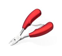 Brainbow Ciseaux à ongles professionnels, ciseaux à cuticules, coupe-ongles pointus et courbés, outil de manucure et pédicure, rouge