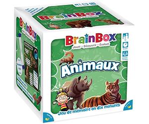 BRAINBOX : Animaux - Jeu Educatif d'Observation et de Mémoire | Pour Enfants dès 8 Ans - Testez Vos Connaissances sur Les Animaux - 1 Joueur & + - 10 Min - Version Française