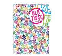 Brainbox Candy 2 feuilles de papier cadeau d'anniversaire drôle et grossier « Old Tw*t » - Papier cadeau offensant parfait pour lui, elle, homme, femme, adulte, maman, papa - Plié, emballage de