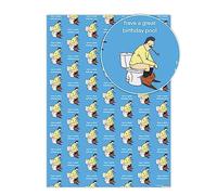 Brainbox Candy - 2 feuilles de papier cadeau humoristique et grossier « Birthday Poo» pour garçons et hommes - Autrement - Papier cadeau amusant et coquin pour lui, hommes, femmes, amis, camarades