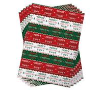 Brainbox Candy - 6 feuilles de papier cadeau de Noël amusant « Merry Christmas T **t » - Papier cadeau de Noël grossier et offensif pour adultes avec un sens de l'humour insolent