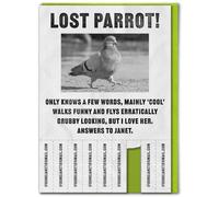 Brainbox Candy Carte d'anniversaire amusante - avec bandes déchirables - « Perroquet perdu » - Cartes hilarantes pour lui, elle - Humour d'anniversaire coquine - Cartes fantaisie amusantes pour amis