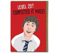 Brainbox Candy Carte d'anniversaire amusante pour 30 ans - « 29 Completed It Mate » - Carte coquine - Humour amusant - Cartes de blague pour lui