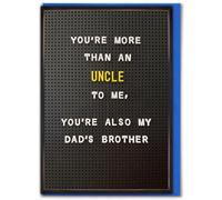 Brainbox Candy - Carte d'anniversaire amusante pour oncle - Amusant avec inscription « More Than An Uncle » - Humour fantaisie coquin