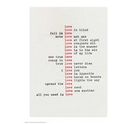 Brainbox Candy Carte postale amusante - « Love Type » - Hayden Kays Art - Impression A6 - Carte postale artistique pour lui et elle - Citations d'amour romantiques