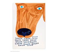 Brainbox Candy Carte postale officielle David Shrigley - « Sniff » - Cartes postales amusantes - Art de David Shrigley - Impression A6 - Carte postale artistique