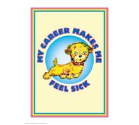 Brainbox Candy Carte postale officielle Magda Archer - « My Career Makes Me Feel Sick » - Cartes postales amusantes - Art Magda Archer - Impression A6 - Carte postale artistique
