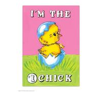 Brainbox Candy Carte postale officielle Magda Archer - « No 1 Chick » - Cartes postales amusantes - Art Magda Archer - Impression A6 - Carte postale artistique