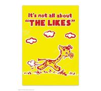 Brainbox Candy Carte postale officielle Magda Archer - « Not About The Like » - Cartes postales amusantes - Art Magda Archer - Impression A6 - Carte postale artistique
