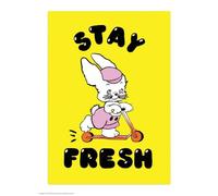 Brainbox Candy Carte postale officielle Magda Archer - « Stay Fresh » - Adorable kitsch vintage - Impression artistique A6 - Pour lui, ses amis