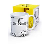Brainbox Candy David Shrigley Tasse à café grossière avec coffret cadeau fantaisie pour elle et lui Motif « Don't Look Down »