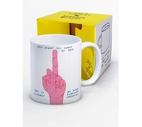 Brainbox Candy David Shrigley - Tasse humoristique pour adultes - « Say What You Want » - Tasse fantaisie - Idée cadeau coquine pour homme et femme - Design artistique insolite - Tasse en grès de