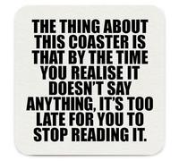 Brainbox Candy Dessous de verre amusant - Hayden Kays - « Doesn't Say Anything » - Petite idée cadeau pour lui et elle - Cadeau d'anniversaire pour amis - Cadeau amusant pour homme et femme