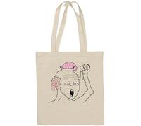 Brainless Wojak Minced Brain Meat Funny Meme Sac fourre-tout en coton naturel Blanc