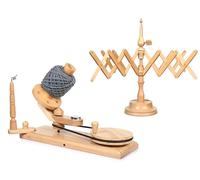 Brainmart Enrouleur de boule de fil en bois à commande manuelle et enrouleur de fil rapide en laine pour tricot, accessoires de crochet (enrouleurs de boule combinés)