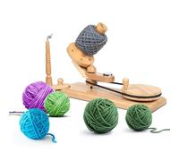 Brainmart Enrouleur De Boule De Fil En Bois À Commande Manuelle Et Support De Fil En Laine Rapide Pour Tricot, Accessoires De Crochet, Cadeau De Tricot (Enrouleur De Boule) (Enrouleur De Balle,)