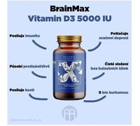 Brainmax Vitamine D3, 5000 Ui, 120 Gélules Végétales