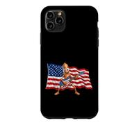 Brainrot 4th July US Flag America Tung Sahur Electric Guitar Coque pour iPhone 11 Pro Max