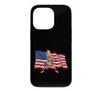 Brainrot 4th July US Flag America Tung Sahur Electric Guitar Coque pour iPhone 13 Pro