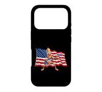 Brainrot 4th July US Flag America Tung Sahur Electric Guitar Coque pour iPhone 17 Pro