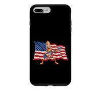Brainrot 4th July US Flag America Tung Sahur Electric Guitar Coque pour iPhone 7 Plus/8 Plus