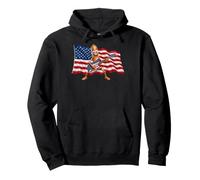 Brainrot 4th July US Flag America Tung Sahur Electric Guitar Sweat à Capuche