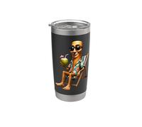 Brainrot Enjoying Summer Time Coconut Tung Sahur Lunettes de soleil Gobelet isotherme en acier inoxydable double paroi