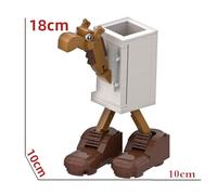 Brainrot Figures, Tralalero Tralala 3D Figurine de Construction Amusante, Tung Tung Tung Sahur Building Blocks, Idée Cadeau Créative Collectible Figure pour Enfants et Adultes J