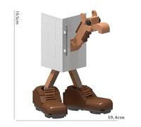 Brainrot Figures, Tralalero Tralala 3D Figurine de Construction Amusante, Tung Tung Tung Sahur Building Blocks, Idée Cadeau Créative Collectible Figure pour Enfants et Adultes B