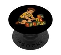 Brainrot Meme Six Seven Viral Slang Gen Alpha Internet Humour PopSockets PopGrip Adhésif