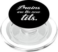Brains are The New Tits féministe drôle de féminisme Cadeau PopSockets PopGrip pour MagSafe