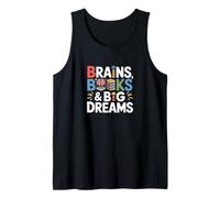 Brains Books and Big Dreams Cool Rack to School Kids Student Débardeur